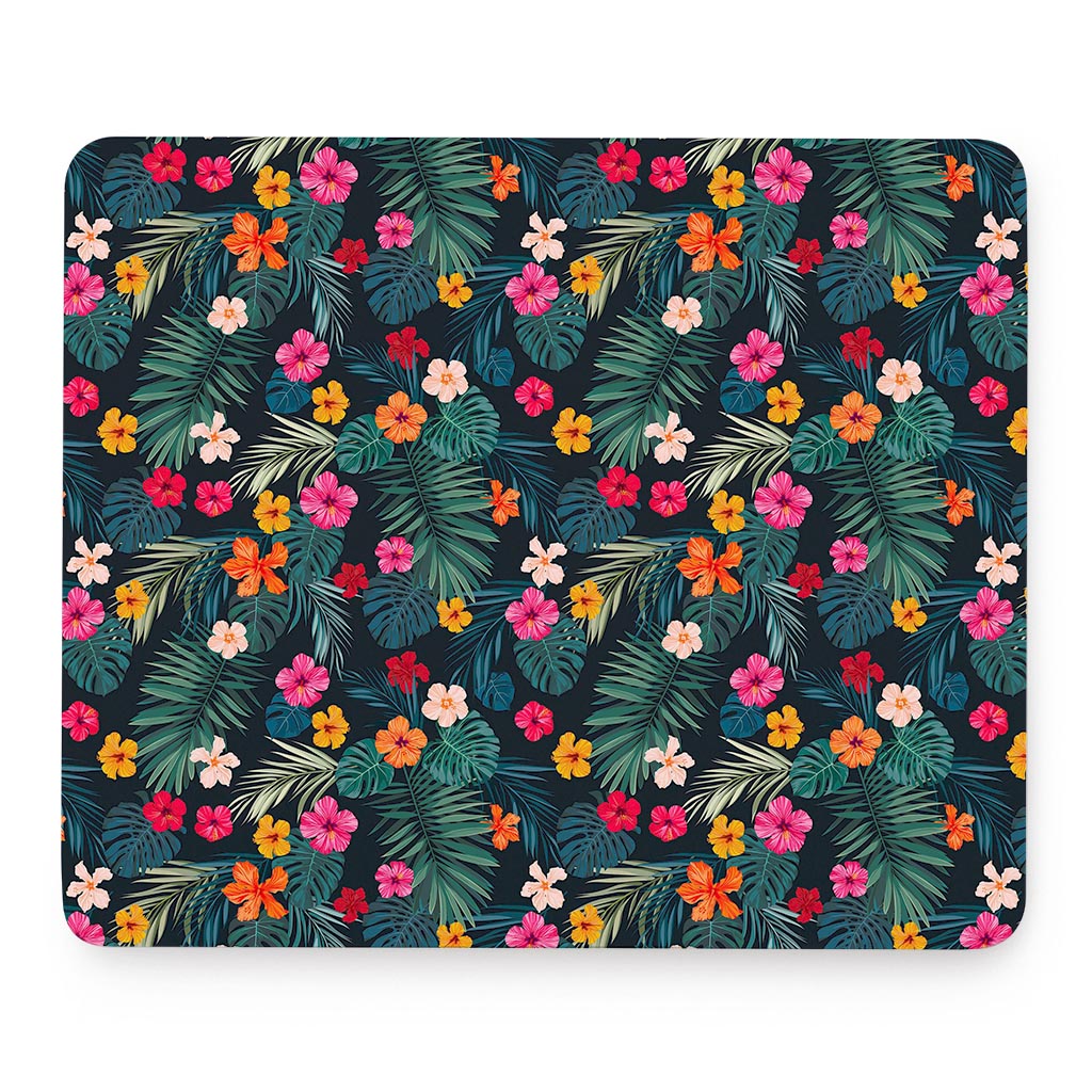 Tropical Flowers Hawaii Pattern Print Mouse Pad