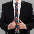 Tropical Flowers Hawaii Pattern Print Necktie
