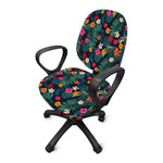 Tropical Flowers Hawaii Pattern Print Office Chair Cover