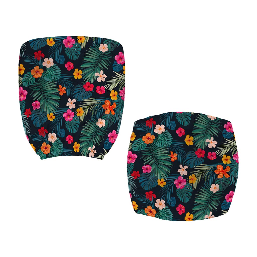 Tropical Flowers Hawaii Pattern Print Office Chair Cover