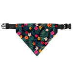 Tropical Flowers Hawaii Pattern Print Over The Collar Dog Bandana
