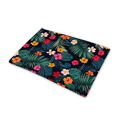Tropical Flowers Hawaii Pattern Print Pet Cooling Mat Cover