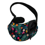 Tropical Flowers Hawaii Pattern Print Pet Sling Carrier