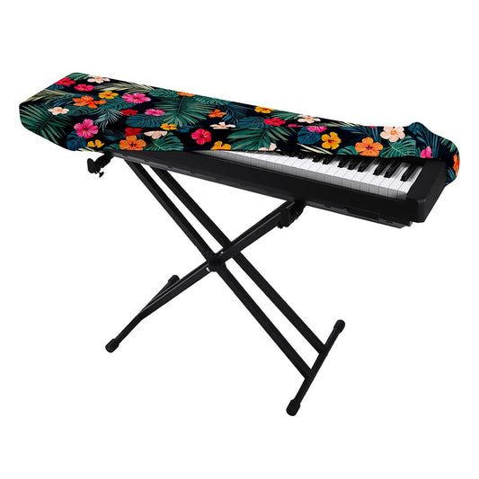 Tropical Flowers Hawaii Pattern Print Piano Keyboard Cover