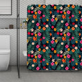 Tropical Flowers Hawaii Pattern Print Polyester Shower Curtain
