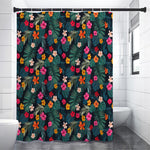 Tropical Flowers Hawaii Pattern Print Premium Shower Curtain