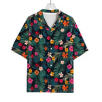 Tropical Flowers Hawaii Pattern Print Rayon Hawaiian Shirt