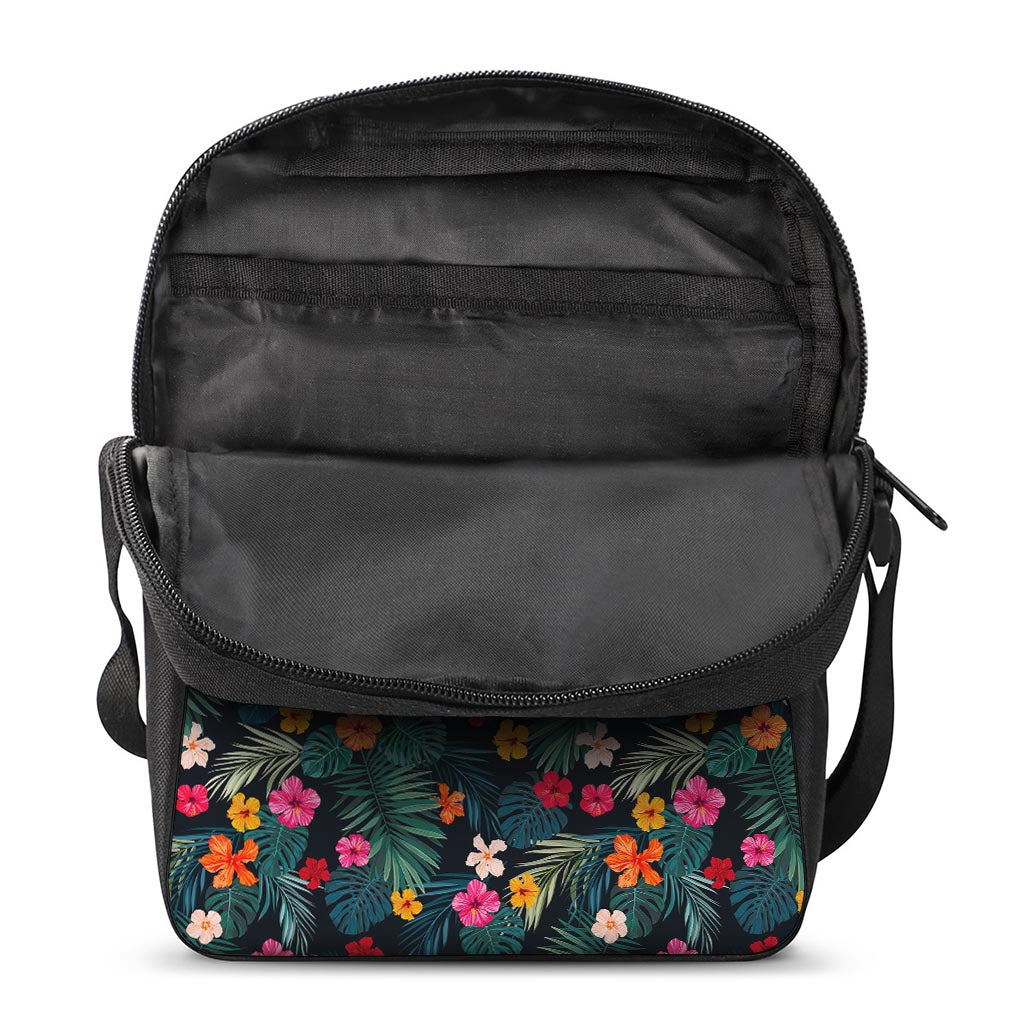 Tropical Flowers Hawaii Pattern Print Rectangular Crossbody Bag