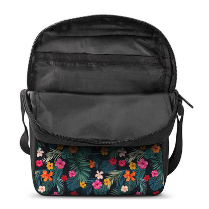 Tropical Flowers Hawaii Pattern Print Rectangular Crossbody Bag