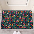 Tropical Flowers Hawaii Pattern Print Rubber Doormat