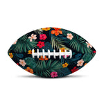Tropical Flowers Hawaii Pattern Print Rugby Ball