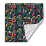 Tropical Flowers Hawaii Pattern Print Silk Bandana