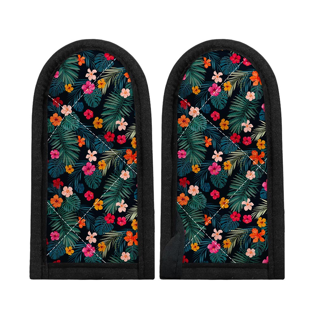 Tropical Flowers Hawaii Pattern Print Skillet Handle Cover