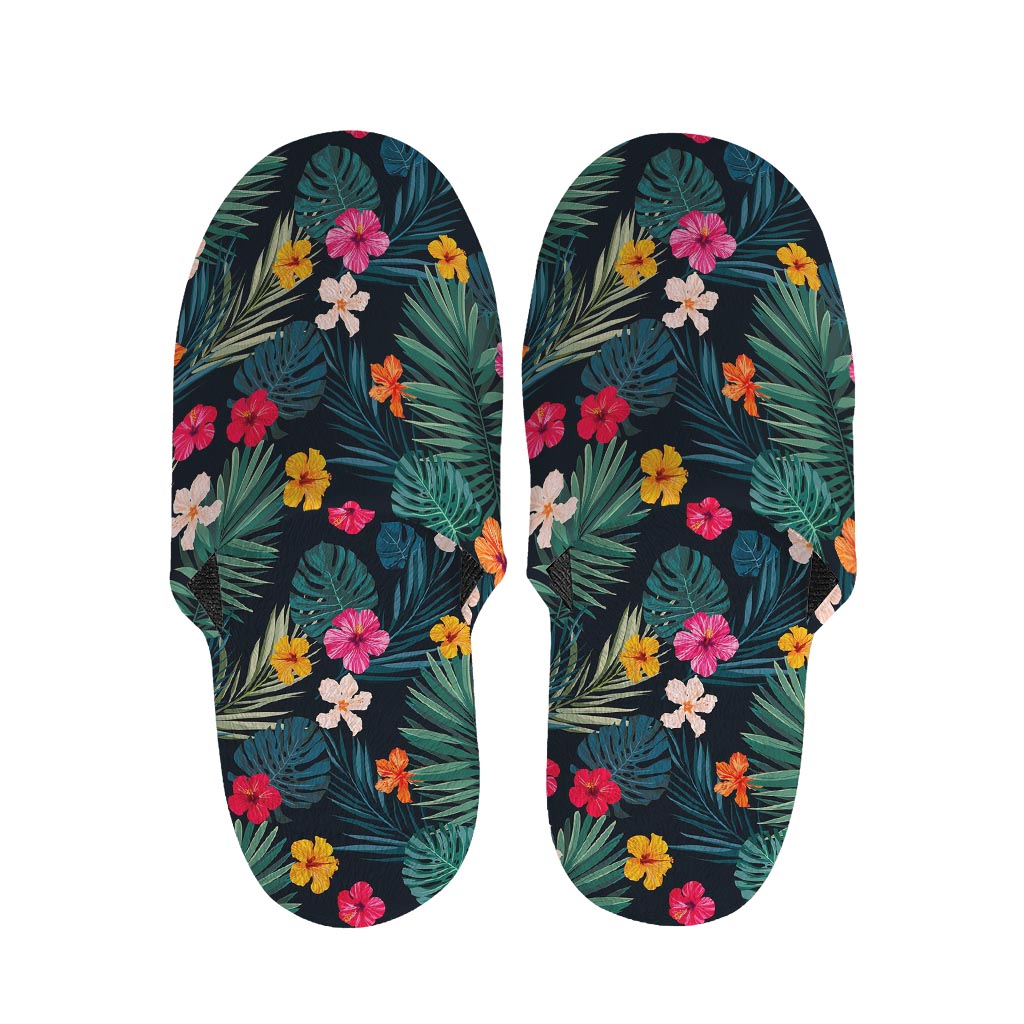 Tropical Flowers Hawaii Pattern Print Slippers