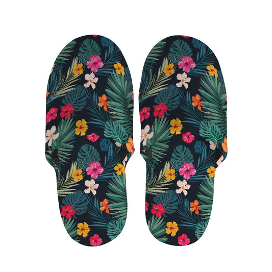 Tropical Flowers Hawaii Pattern Print Slippers