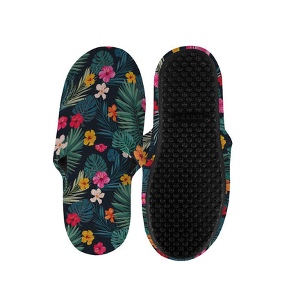 Tropical Flowers Hawaii Pattern Print Slippers