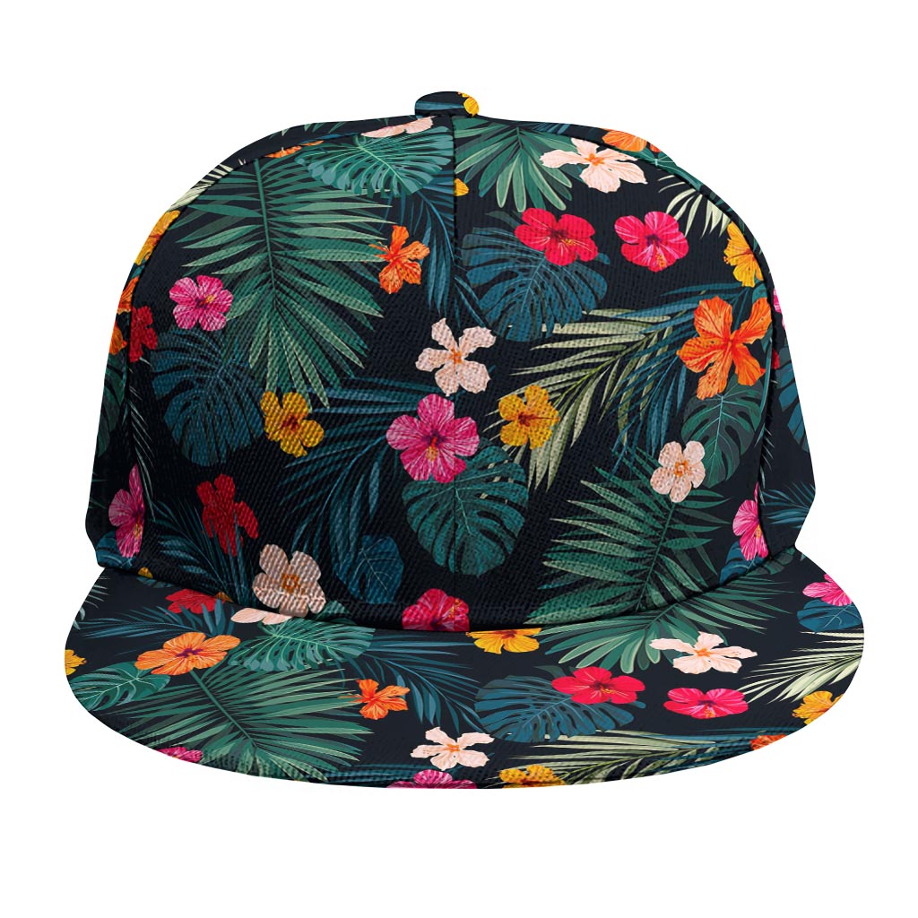 Tropical Flowers Hawaii Pattern Print Snapback Cap