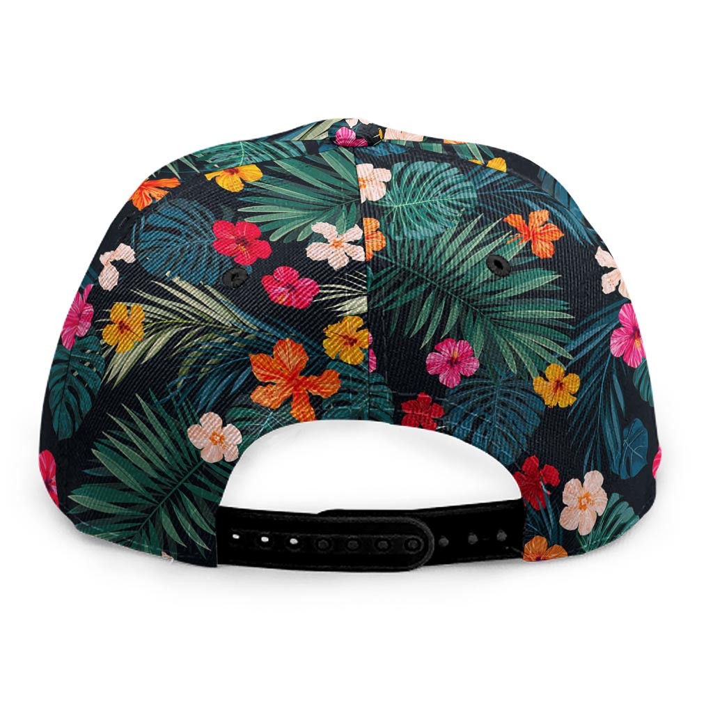 Tropical Flowers Hawaii Pattern Print Snapback Cap
