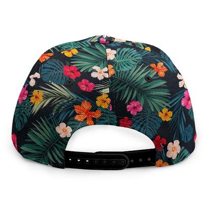 Tropical Flowers Hawaii Pattern Print Snapback Cap