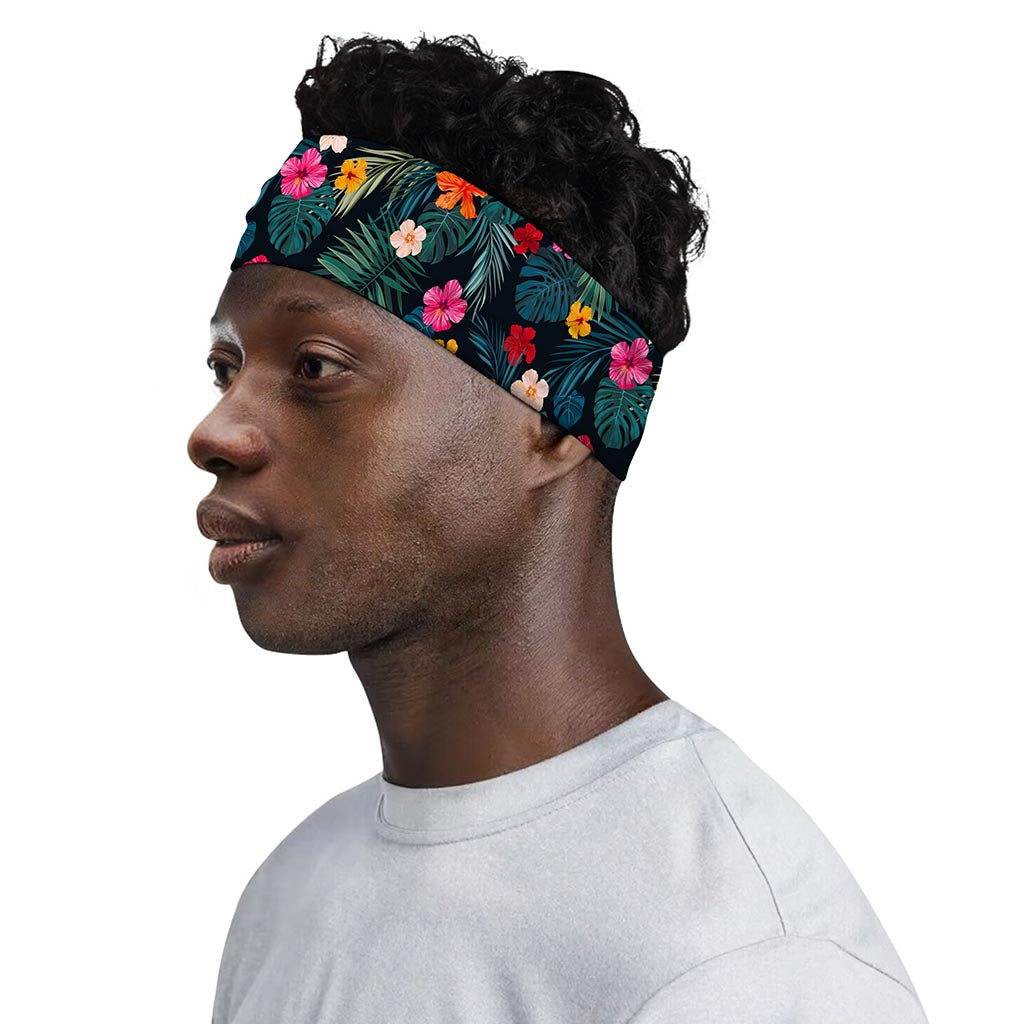 Tropical Flowers Hawaii Pattern Print Sports Headband