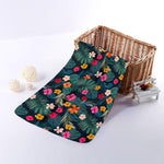 Tropical Flowers Hawaii Pattern Print Towel