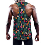 Tropical Flowers Hawaii Pattern Print Training Tank Top