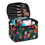 Tropical Flowers Hawaii Pattern Print Travel Makeup Bag