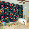 Tropical Flowers Hawaii Pattern Print Wall Sticker