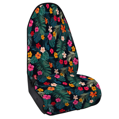 Tropical Flowers Hawaii Pattern Print Waterproof Car Seat Cover