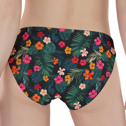 Tropical Flowers Hawaii Pattern Print Women's Panties