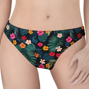 Tropical Flowers Hawaii Pattern Print Women's Thong