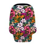 Tropical Flowers Pattern Print Baby Seat Cover