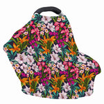 Tropical Flowers Pattern Print Baby Seat Cover