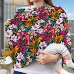 Tropical Flowers Pattern Print Baby Seat Cover