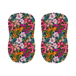 Tropical Flowers Pattern Print Bar Stool Covers