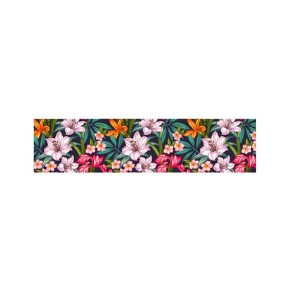 Tropical Flowers Pattern Print Bed Runner