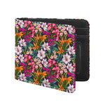 Tropical Flowers Pattern Print Bifold Wallet