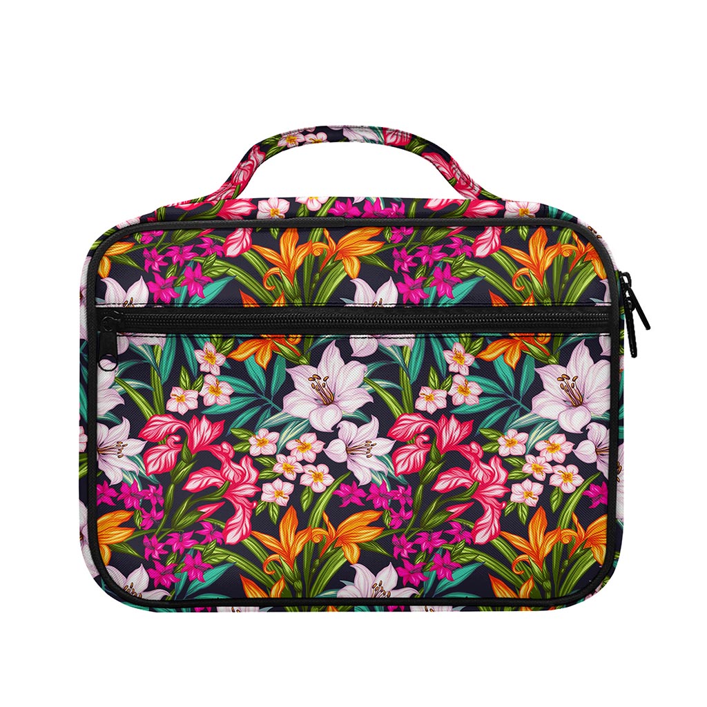 Tropical Flowers Pattern Print Briefcase Bible Bag