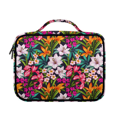 Tropical Flowers Pattern Print Briefcase Bible Bag