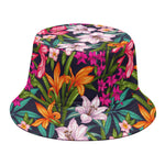 Tropical Flowers Pattern Print Bucket Hat
