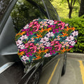 Tropical Flowers Pattern Print Car Side Mirror Covers