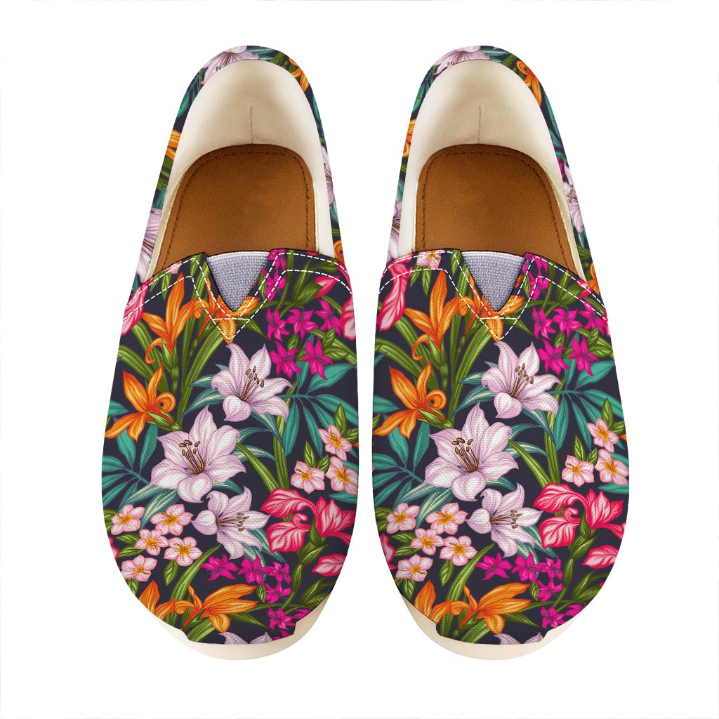 Tropical Flowers Pattern Print Casual Shoes