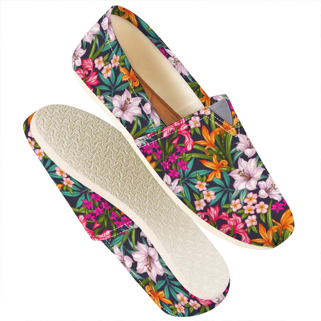 Tropical Flowers Pattern Print Casual Shoes