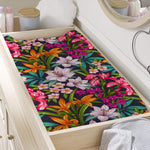 Tropical Flowers Pattern Print Changing Pad Cover