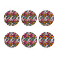 Tropical Flowers Pattern Print Coaster Set