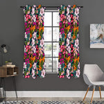 Tropical Flowers Pattern Print Curtain