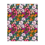 Tropical Flowers Pattern Print Curtain