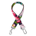 Tropical Flowers Pattern Print Dog Seat Belt