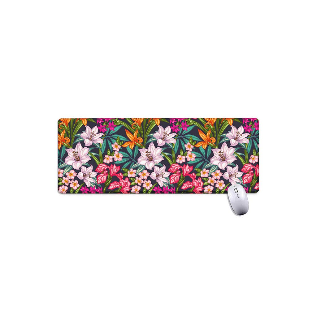 Tropical Flowers Pattern Print Extended Mouse Pad