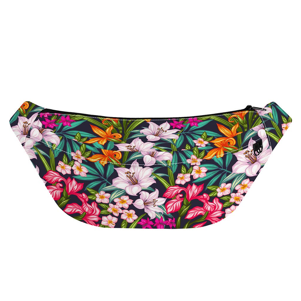Tropical Flowers Pattern Print Fanny Pack